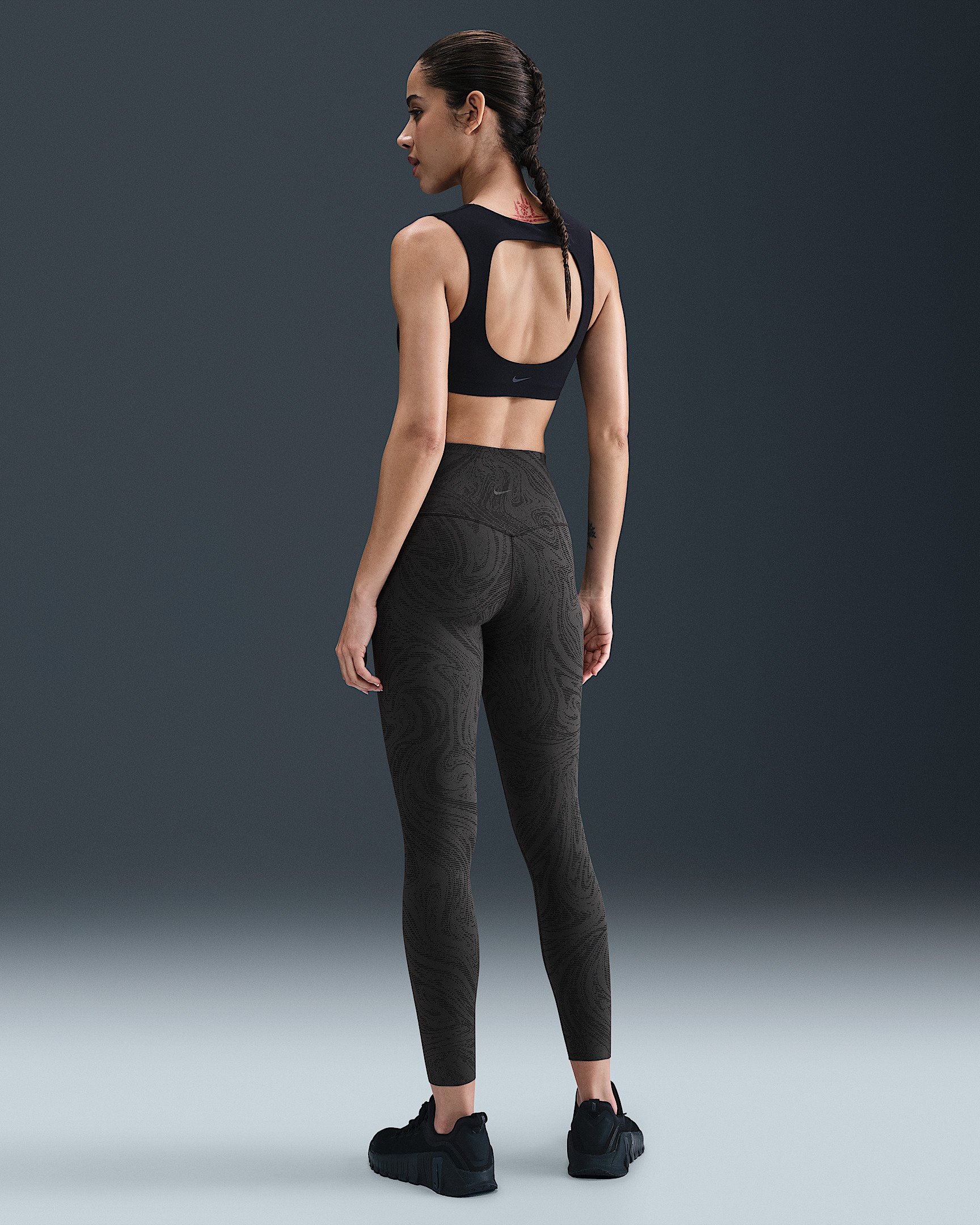 Nike Zenvy Women's Gentle-Support High-Waisted 7/8 Printed Leggings - 4