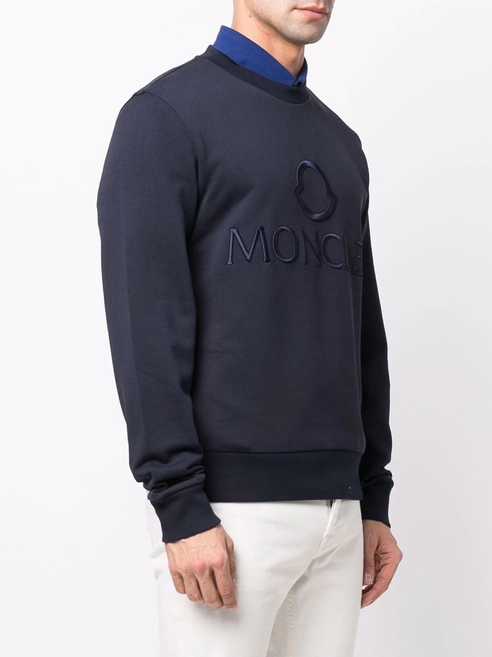 embroidered logo crew neck sweatshirt - 3