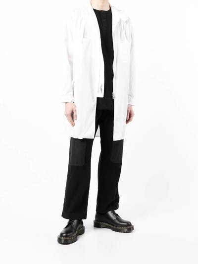 Yohji Yamamoto zip-through hooded overshirt outlook