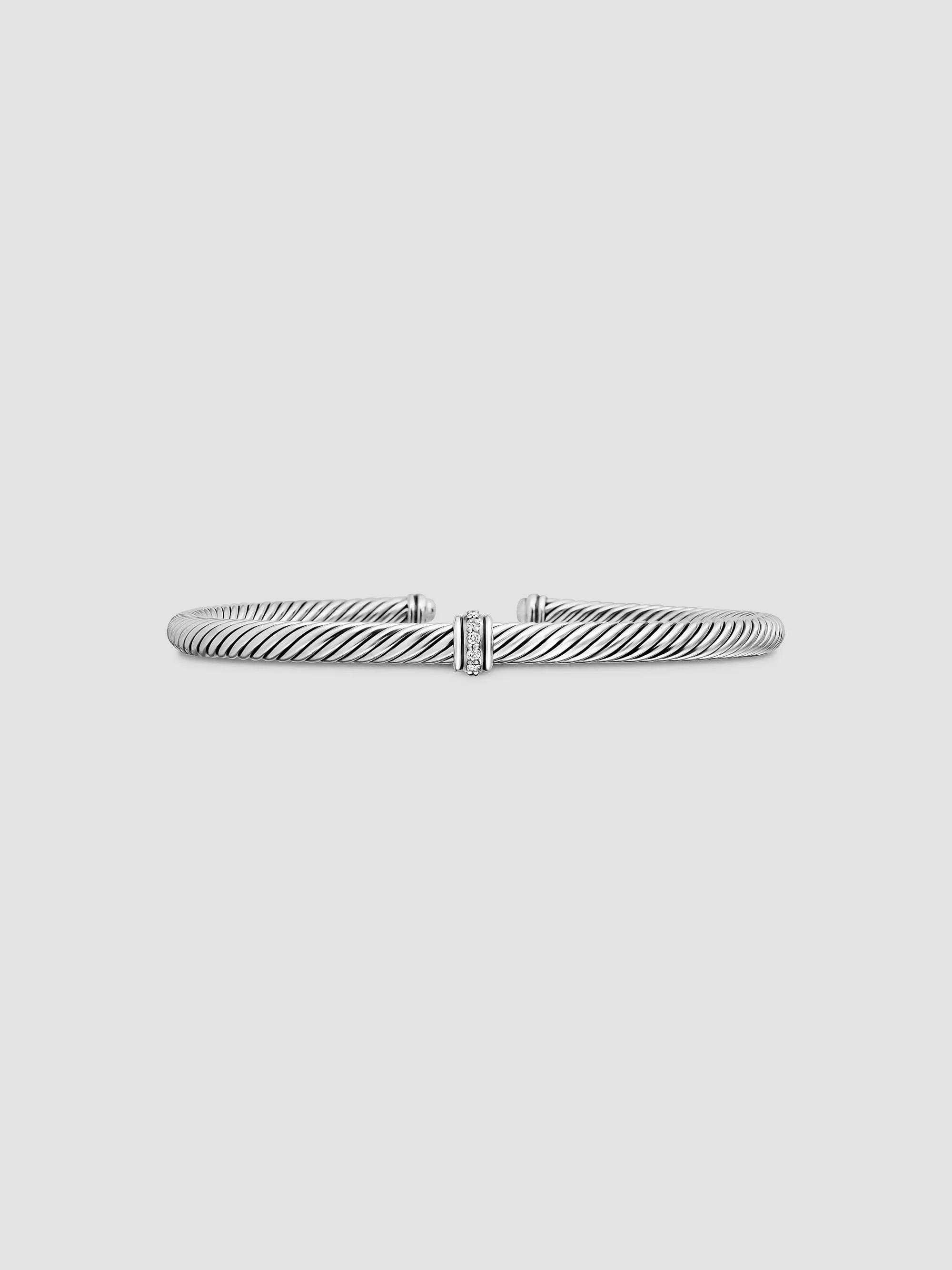 Women's Cable Classics Center Station Bracelet with Pavé Diamonds - Diamond - 1