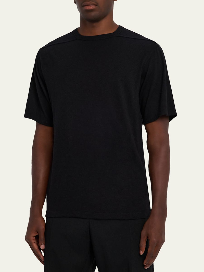 Rick Owens Men's Wool-Blend Jersey Crewneck T-Shirt outlook