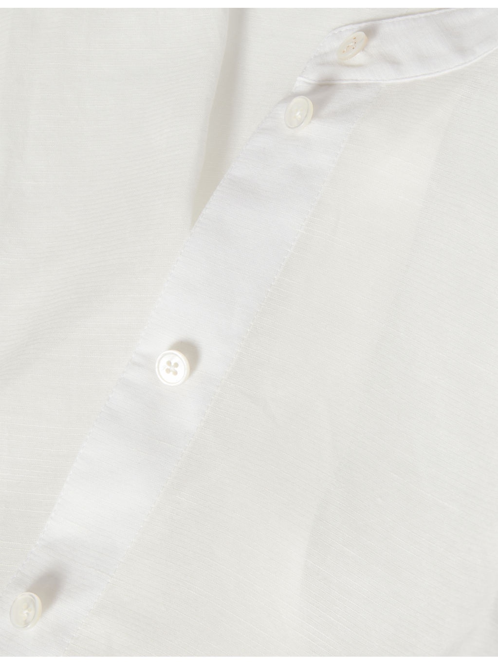 Curved Mock-Neck Cotton and Linen-Blend Shirt - 6