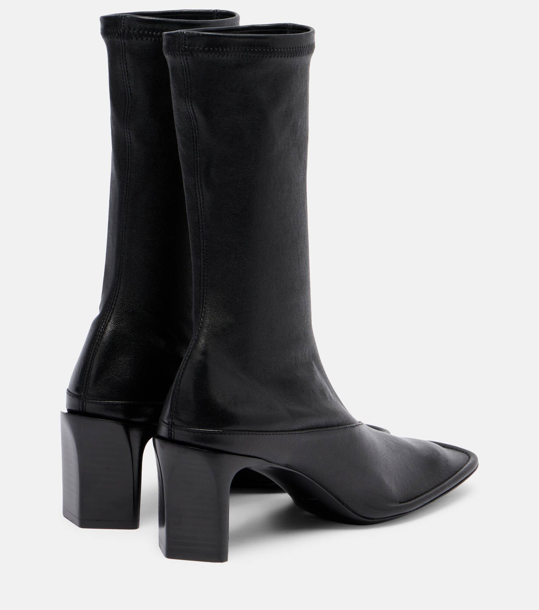 Trunk leather mid-calf boots - 2