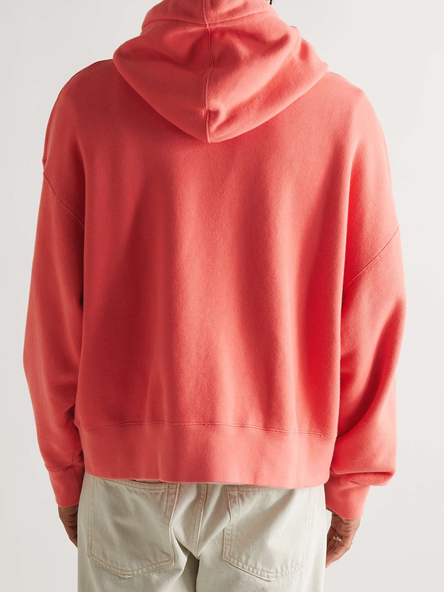 Logo-Print Appliquéd Cotton-Jersey Hoodie - 4