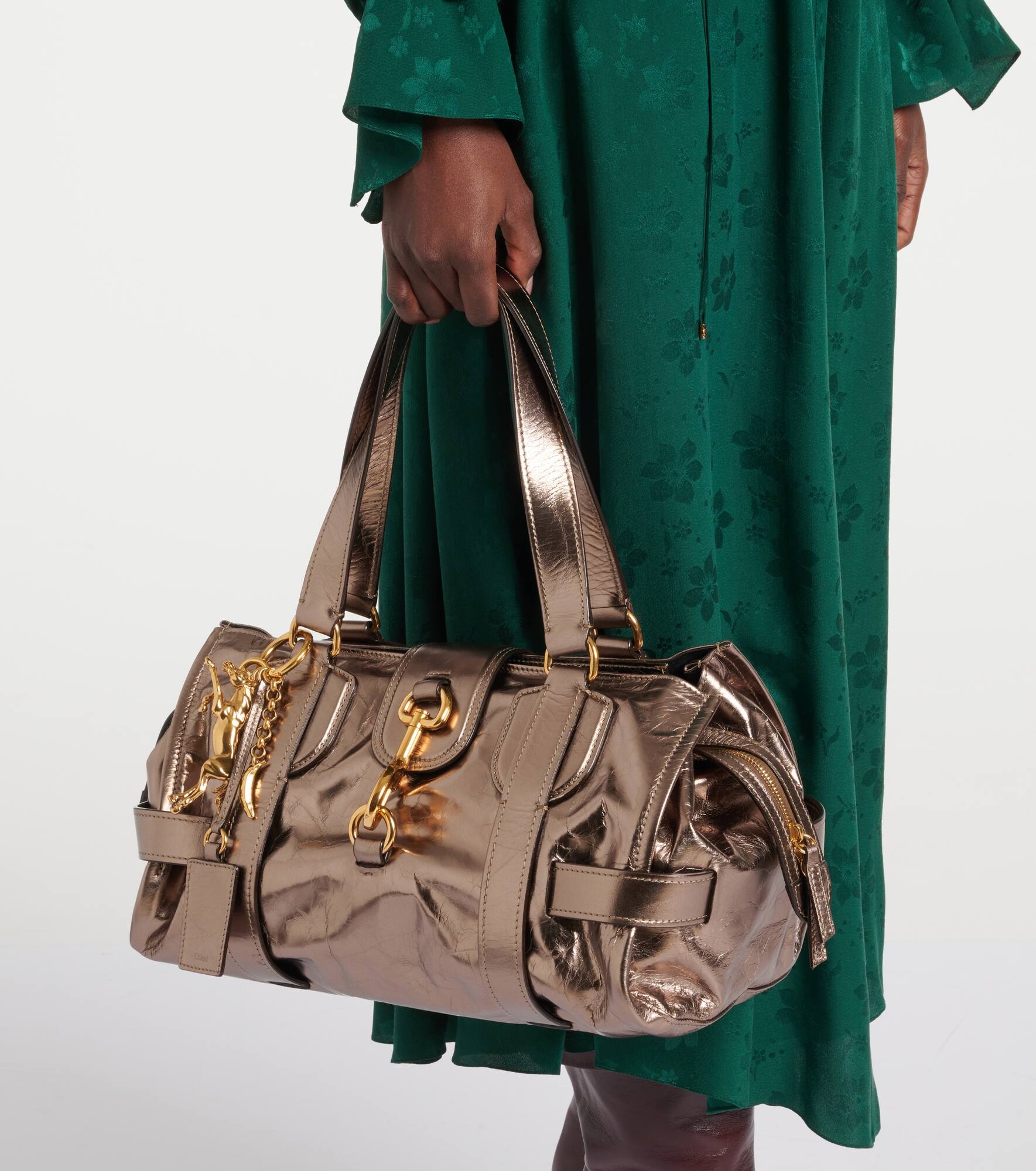 Kerala 25 Large metallic leather tote bag - 6