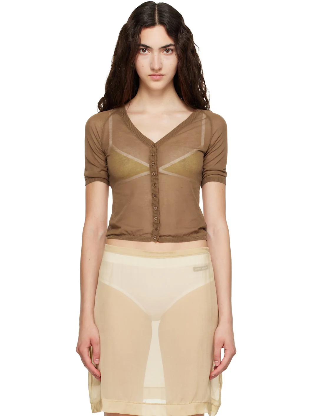 Brown Nice Cardigan - 1