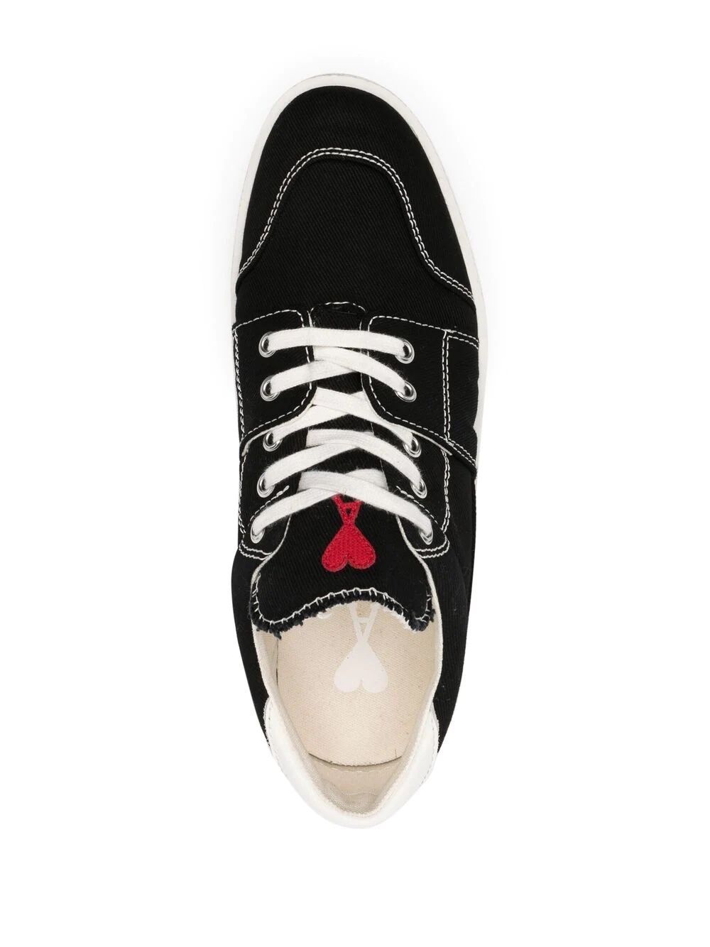 logo patch low-top sneakers - 4