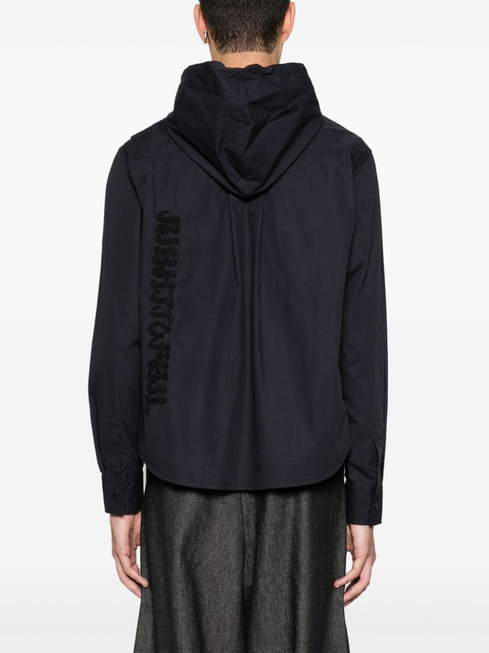 printed hooded shirt - 5