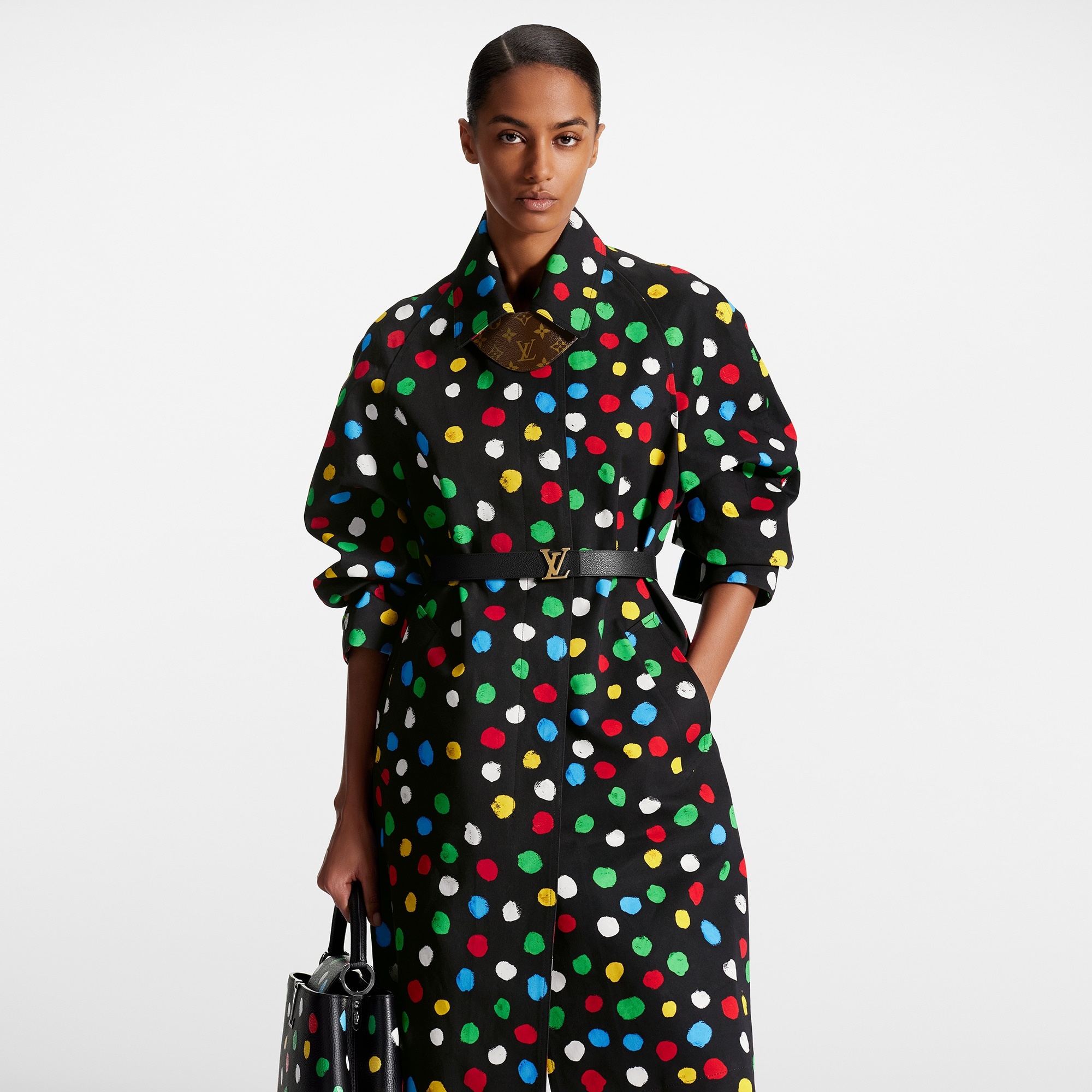 LV x YK LV Initiales 30mm Reversible Painted Dots Belt - 4