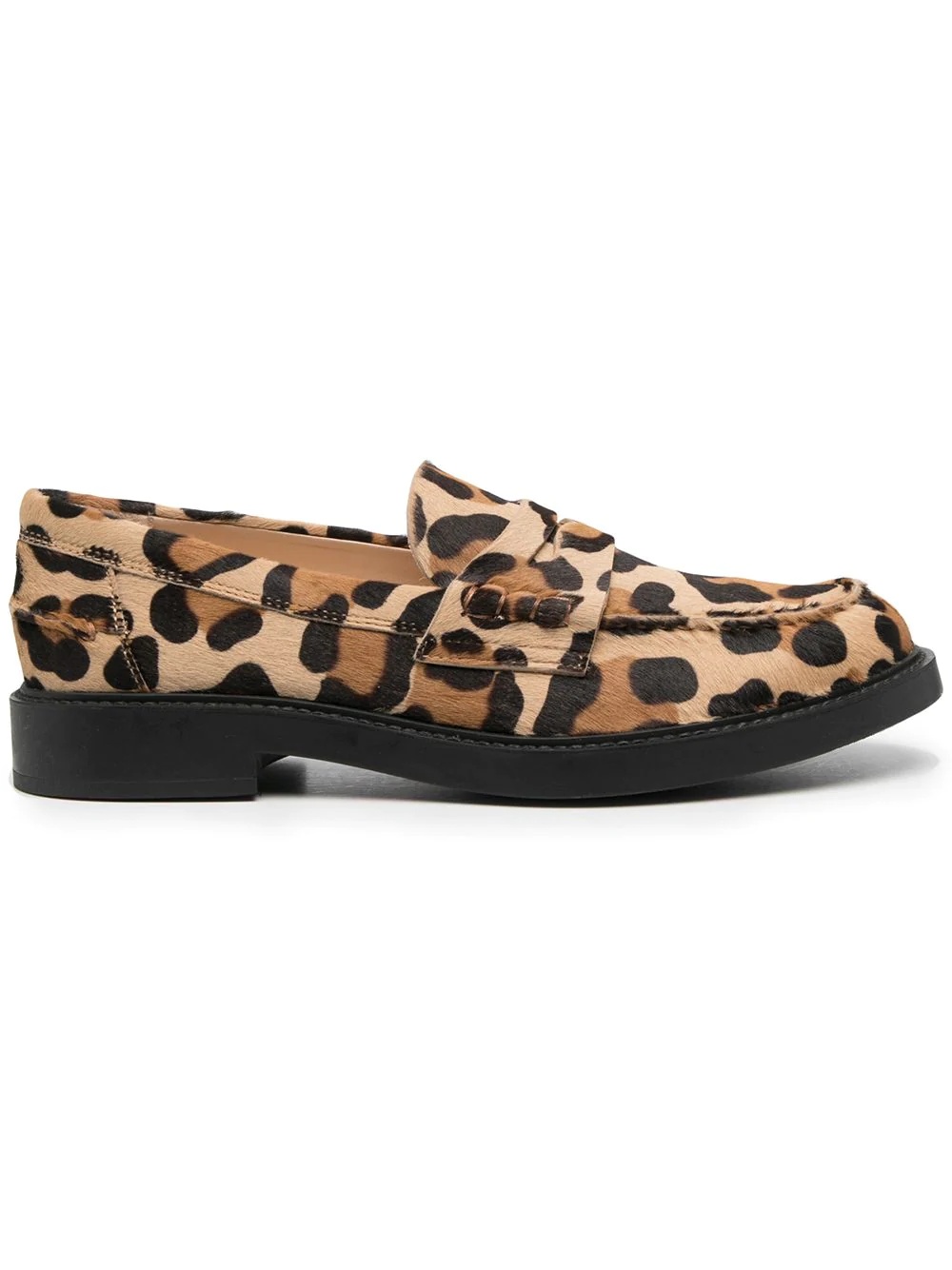 leopard-print penny loafers - 1