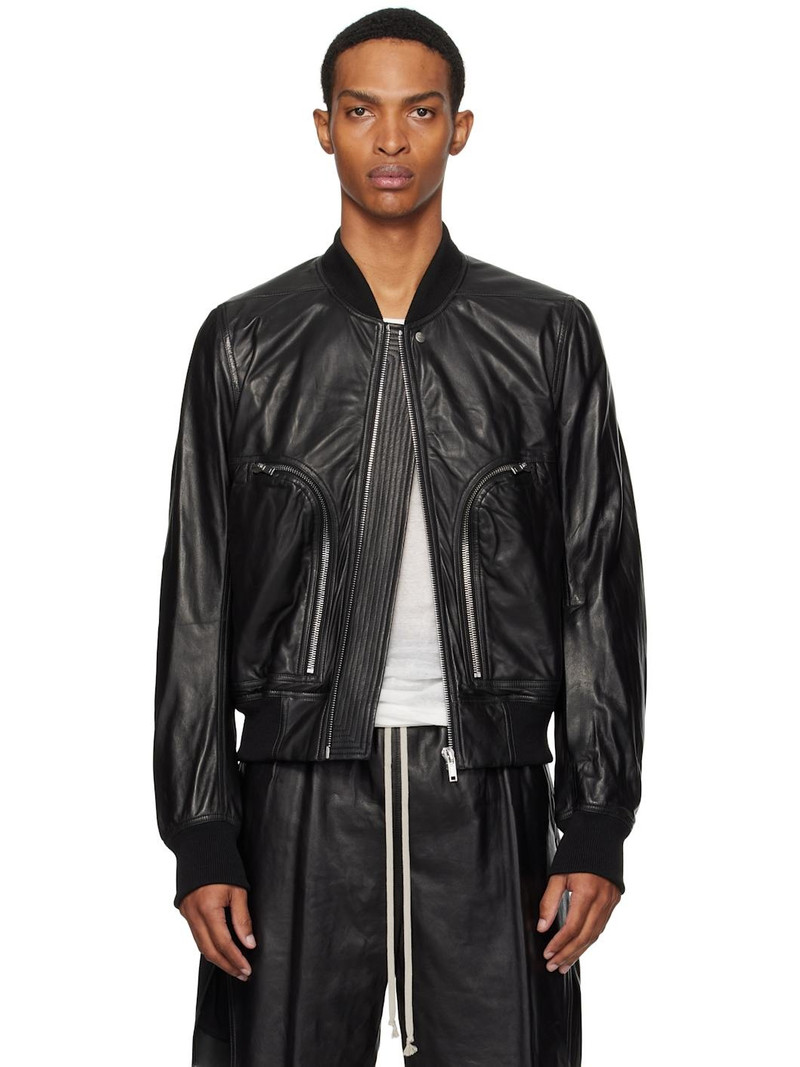 Black Concordians Bauhaus Flight Leather Bomber Jacket 1