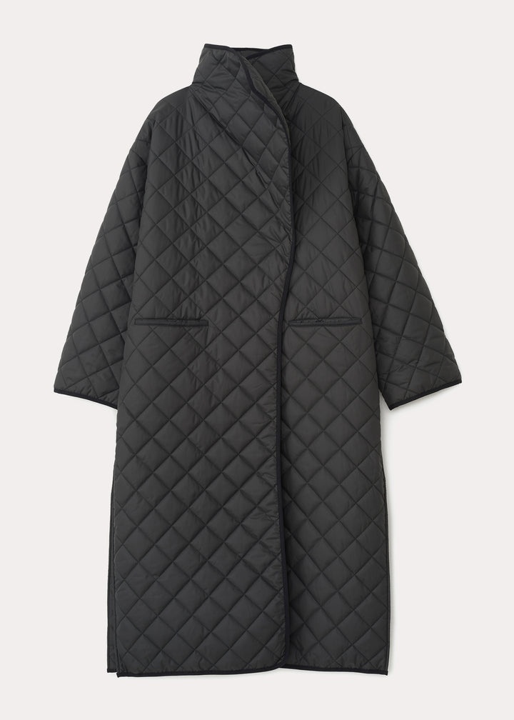 Signature quilted coat black - 6