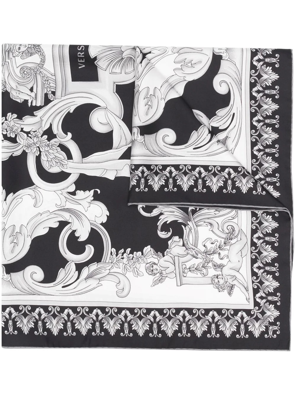 Baroque-print silk foulard - 1