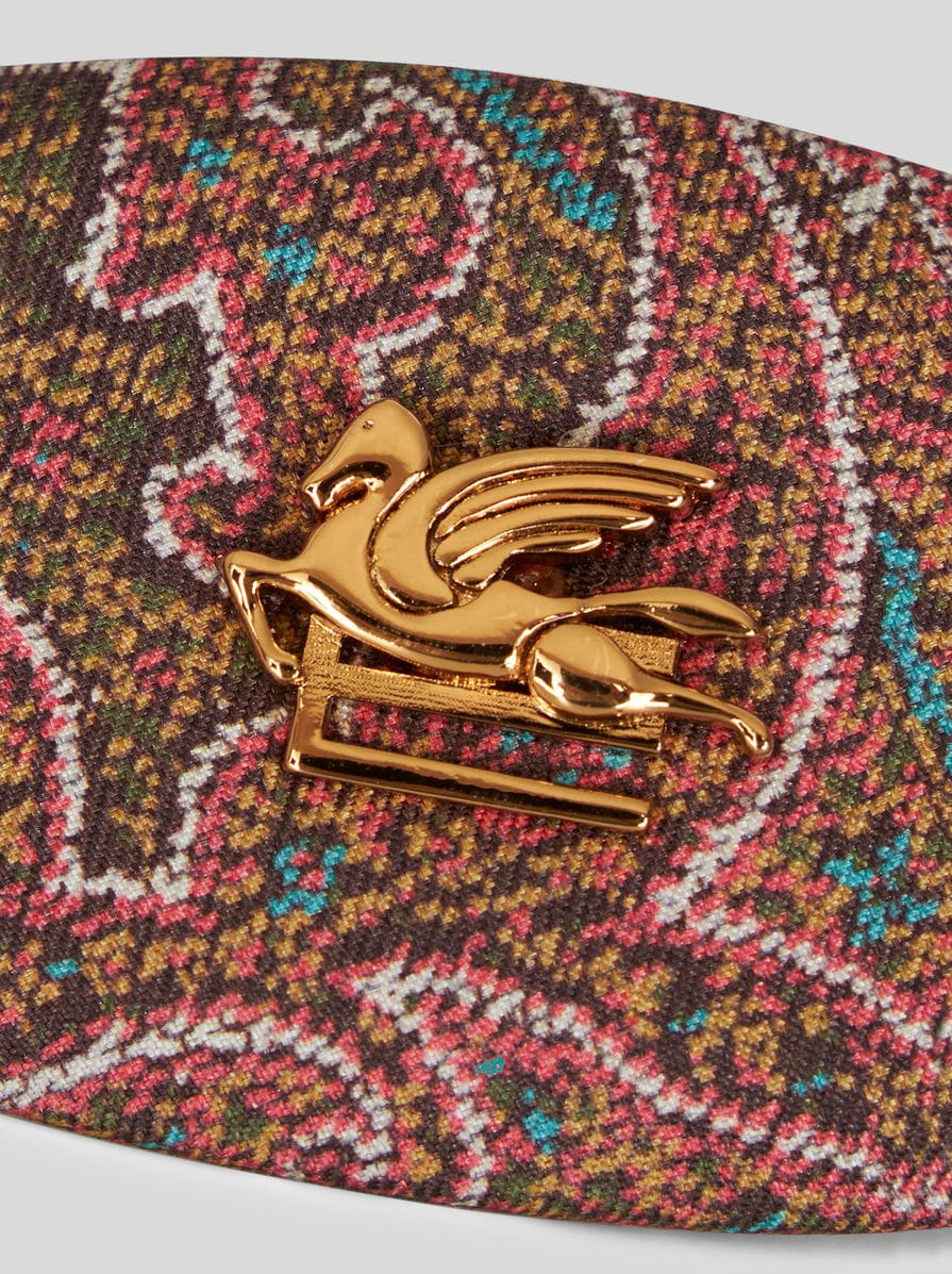OVAL PAISLEY HAIR CLIP WITH PEGASO - 3