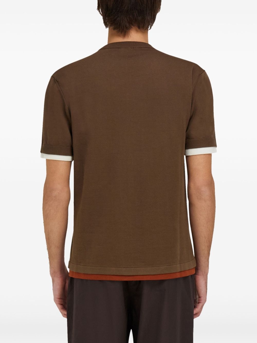 layered knitted T-shirt - 4
