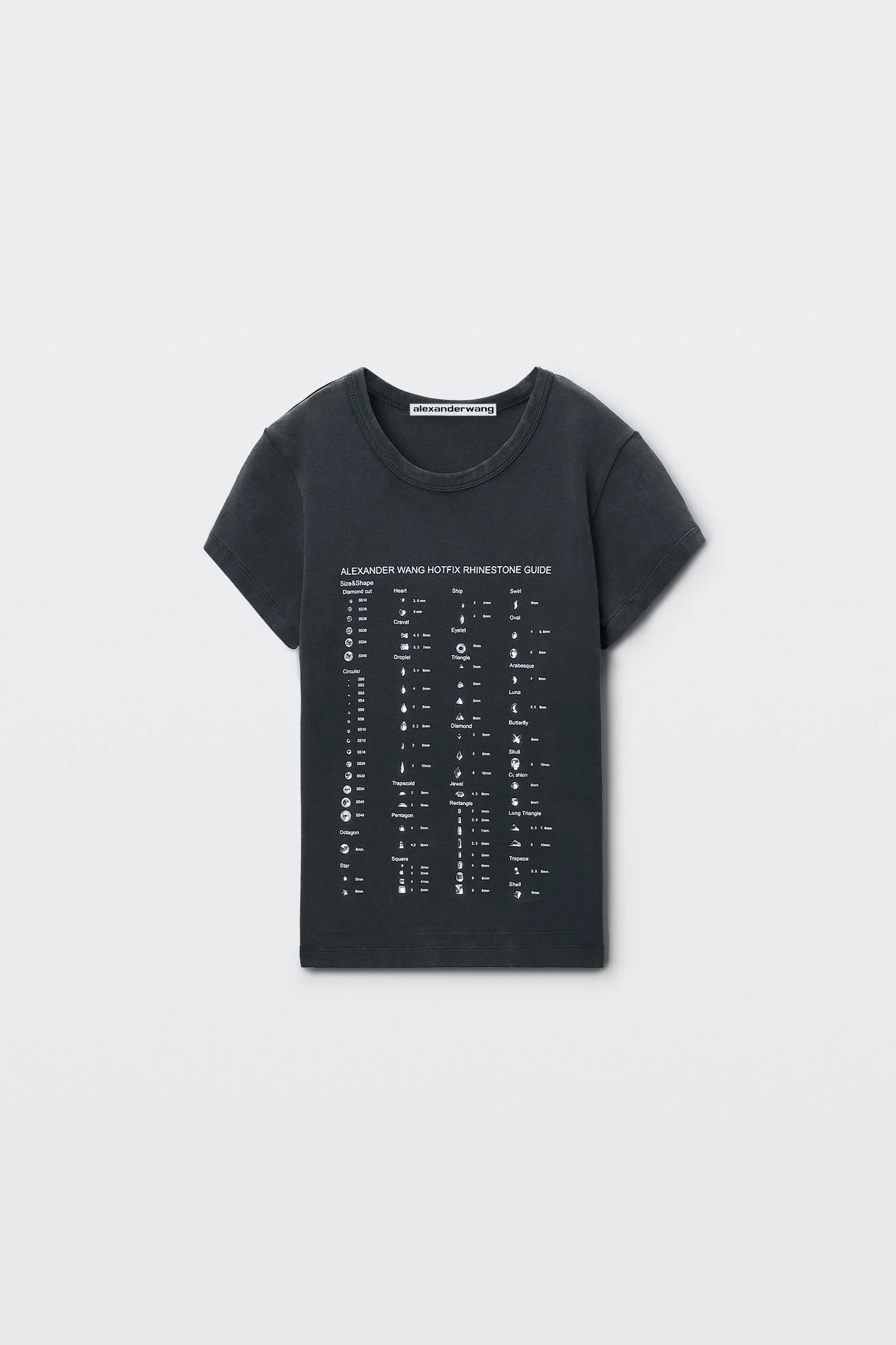 crystal hotfix graphic fitted tee - 1