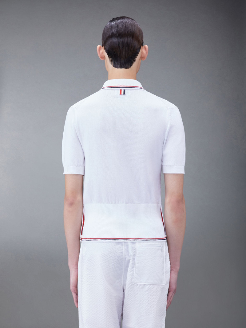 Thom Browne Cotton Crochet Striped Polo outlook