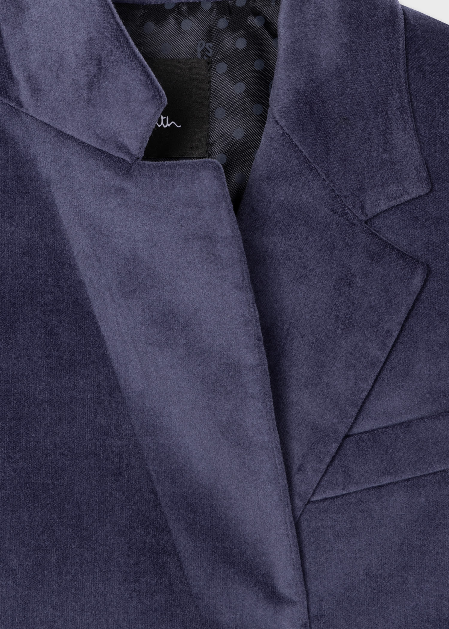 Indigo Velvet Double-Breasted Blazer - 2