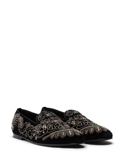 Dolce & Gabbana bead-embroidered slippers outlook