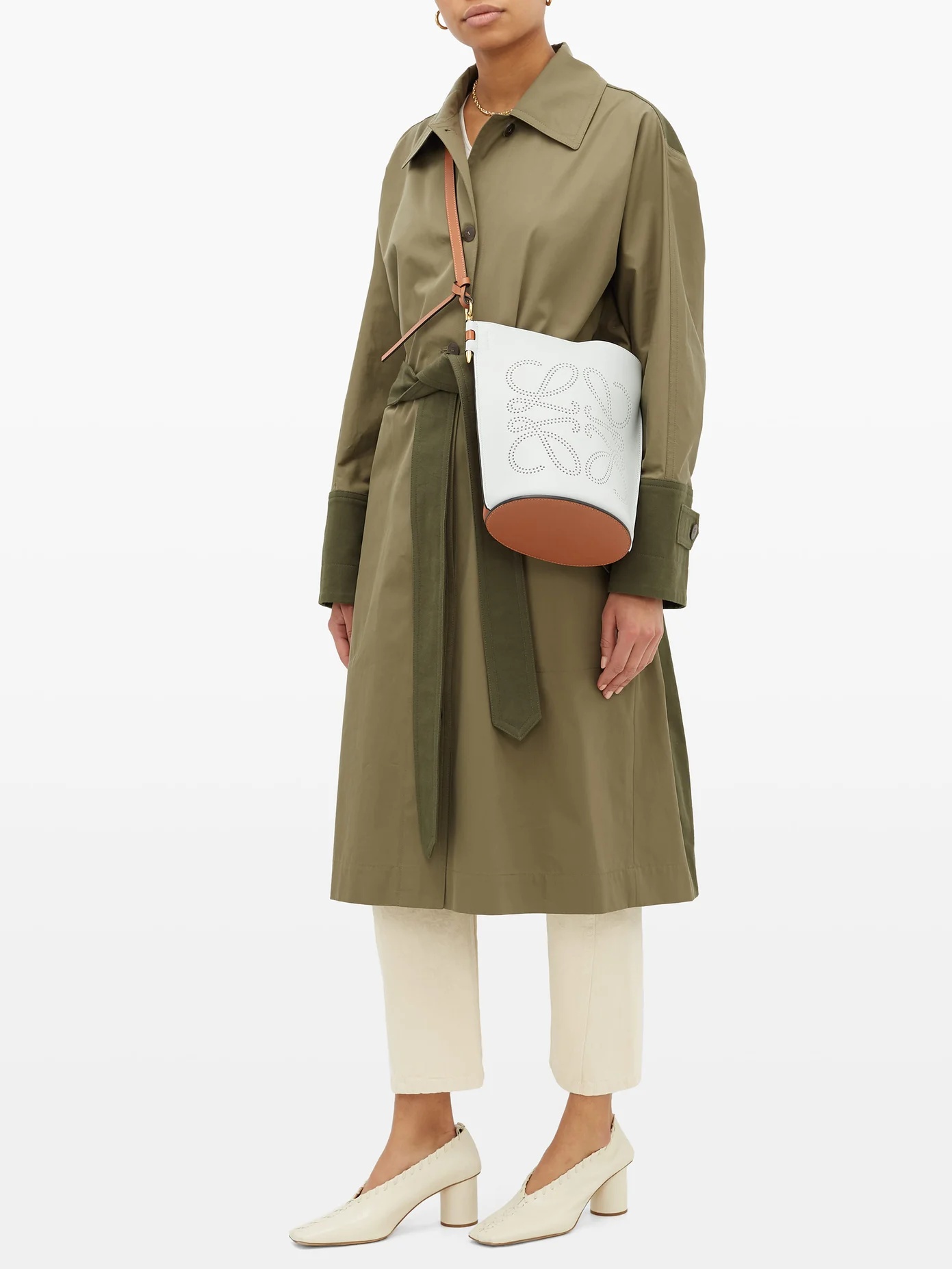 Panelled cotton trench coat - 2