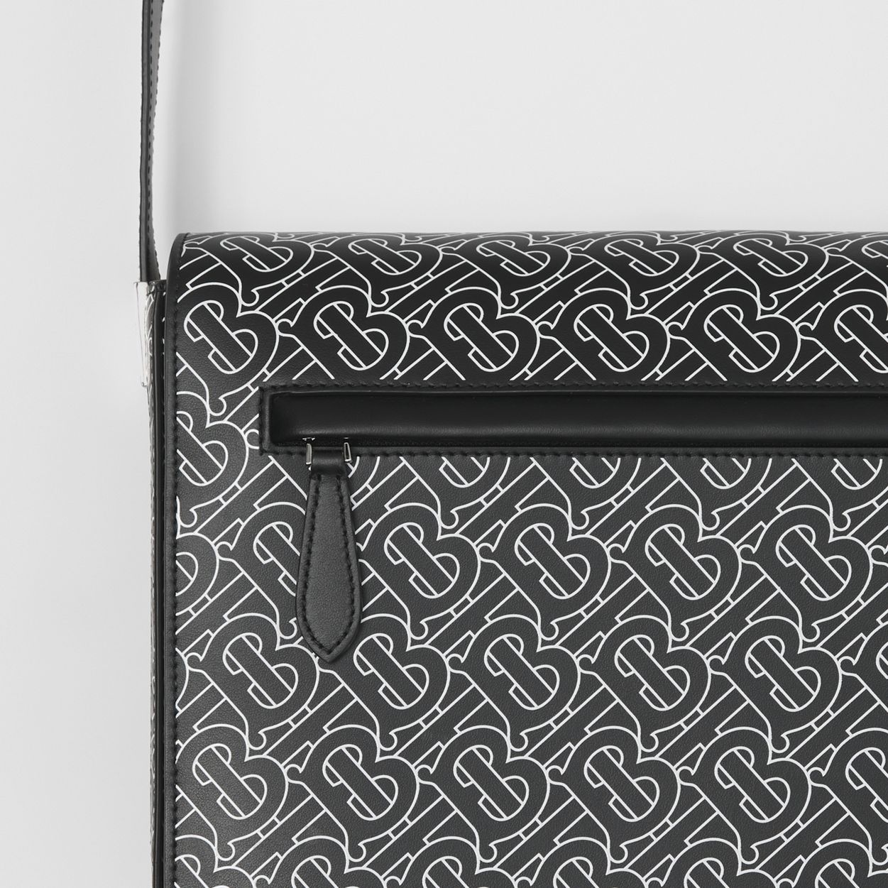 Small Monogram Print Leather Messenger Bag - 2