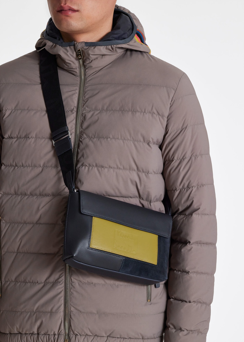 Leather Contrast Panel Cross-Body Bag 6