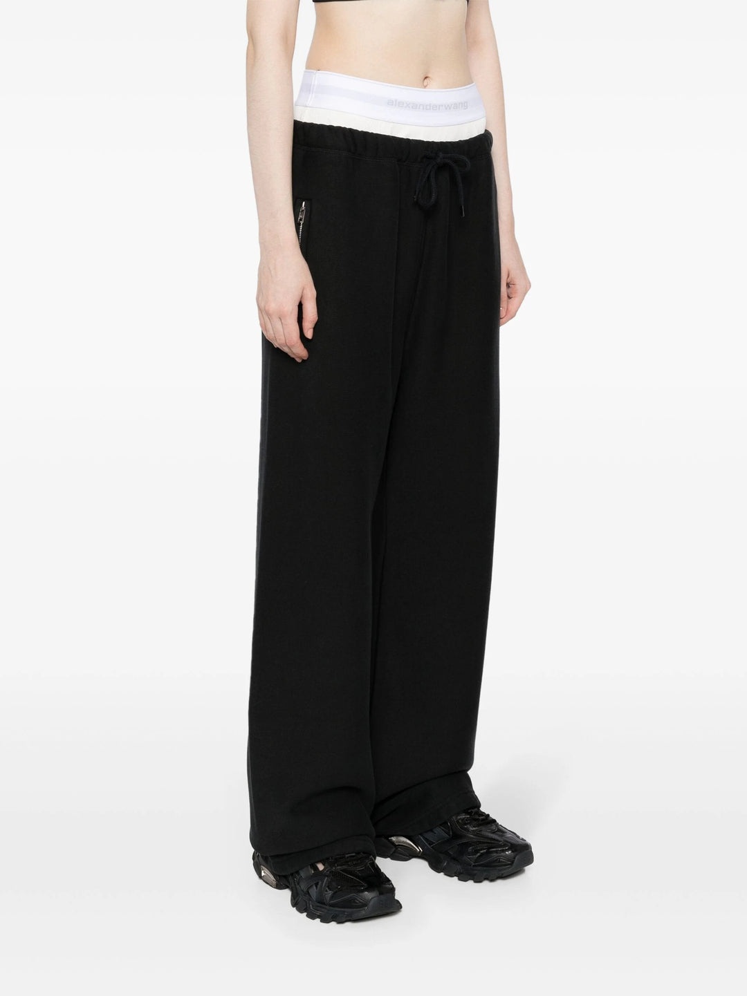 Wide Leg Sweatpants With Pre-Styled Detachable Logo Brief - 3