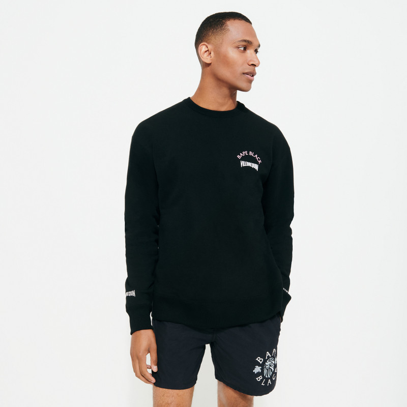 Vilebrequin Men Sweatshirt Turtles Printed - Vilebrequin x BAPE® BLACK outlook