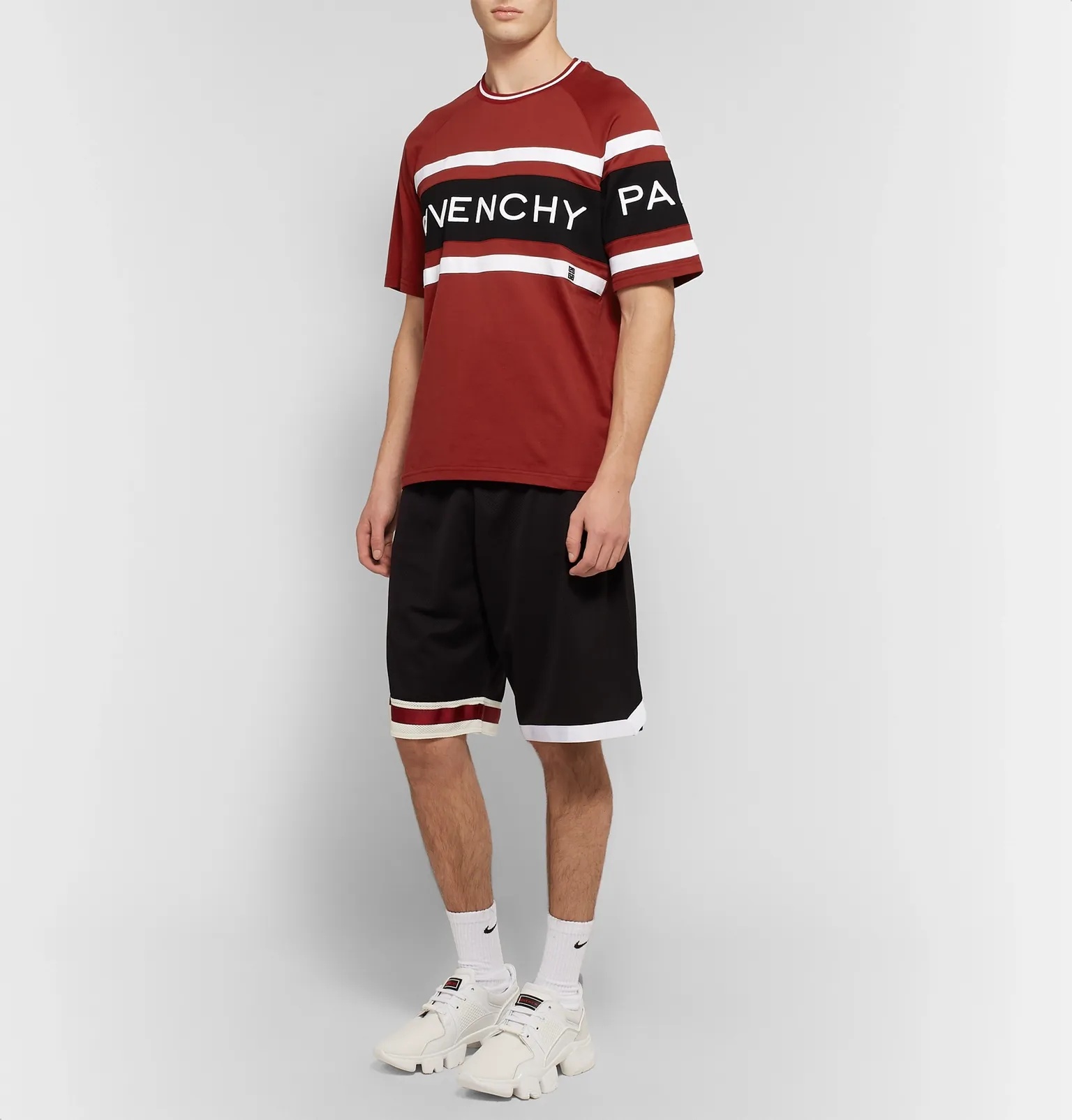 Logo-Embroidered Striped Cotton-Jersey T-Shirt - 2