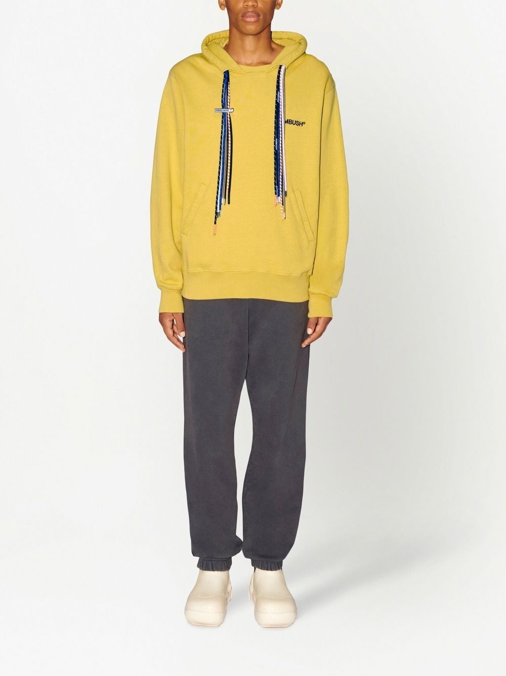 multicord-drawstring organic cotton hoodie - 3