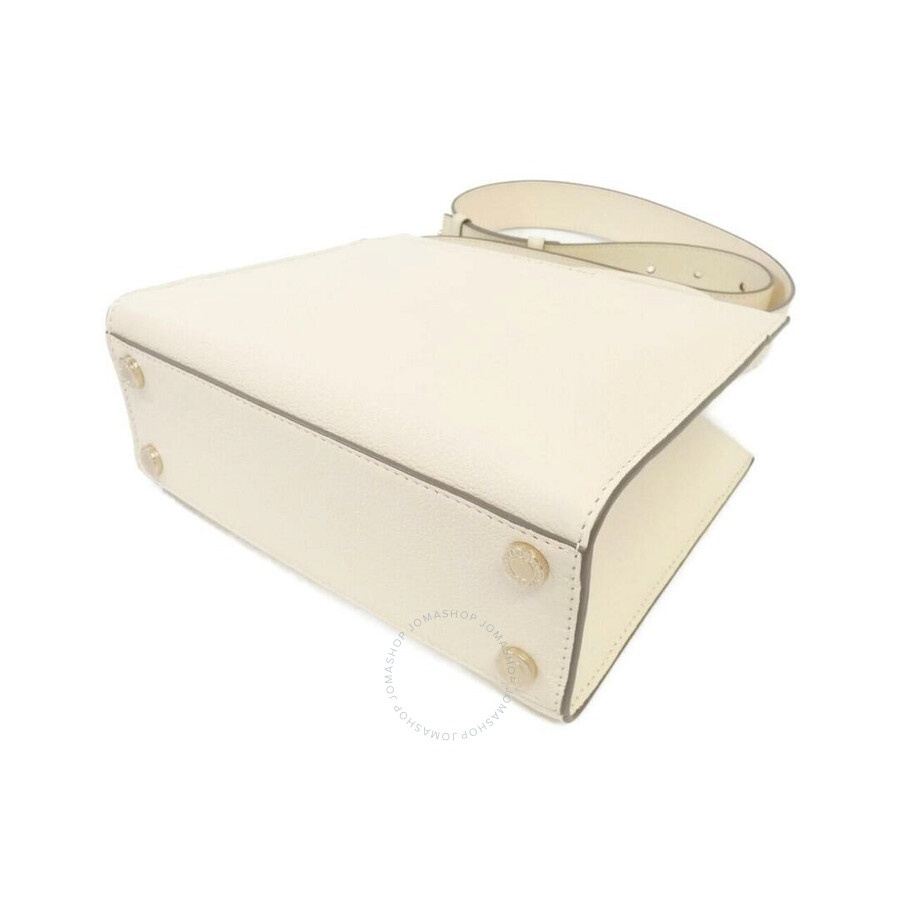Bvlgari White Leather Logo Tote Bag - 3