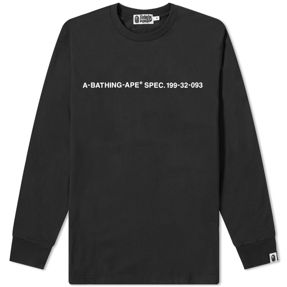 A Bathing Ape Long Sleeve Side Zip Tee - 1