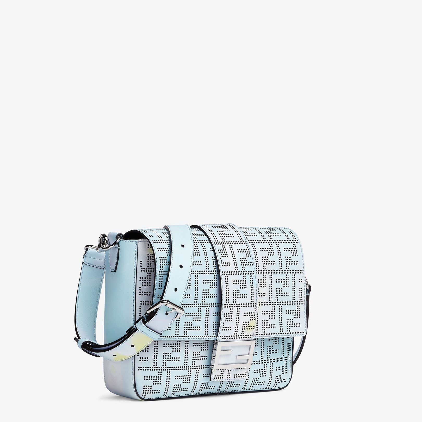 Sunset yellow and lilac perforated leather bag - 2
