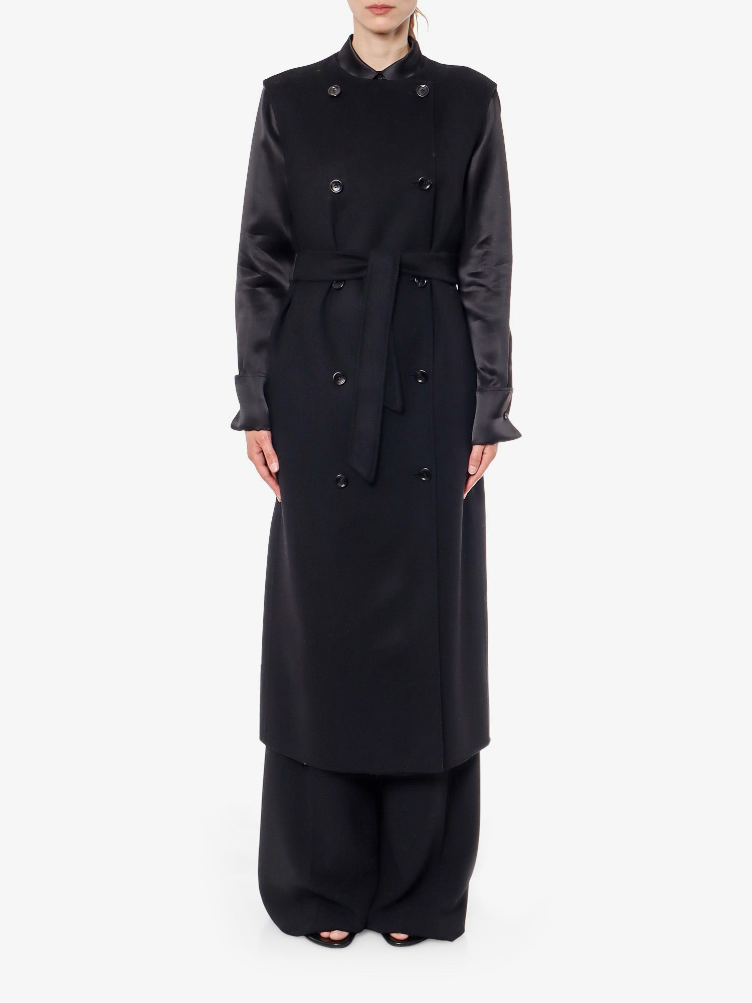Sleeveless Wool And Cashmere Coat - 3