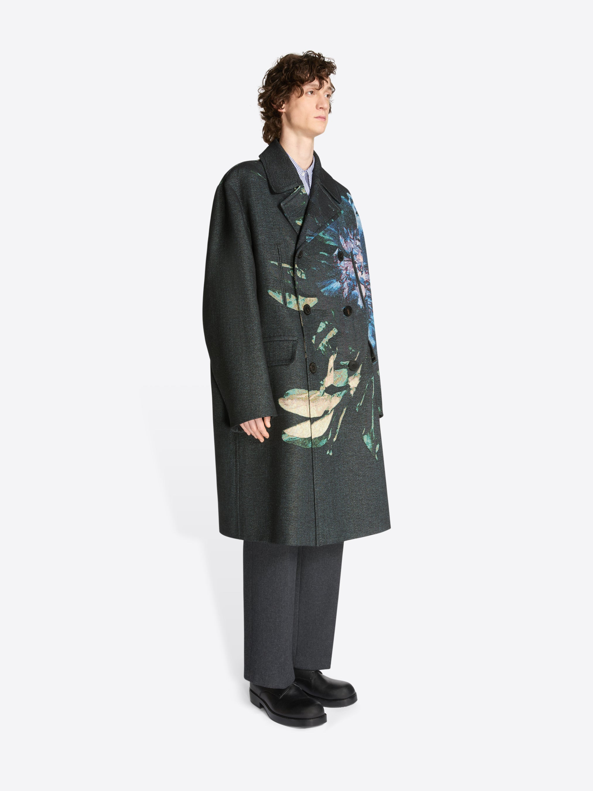 JACQUARD CABAN COAT - 3