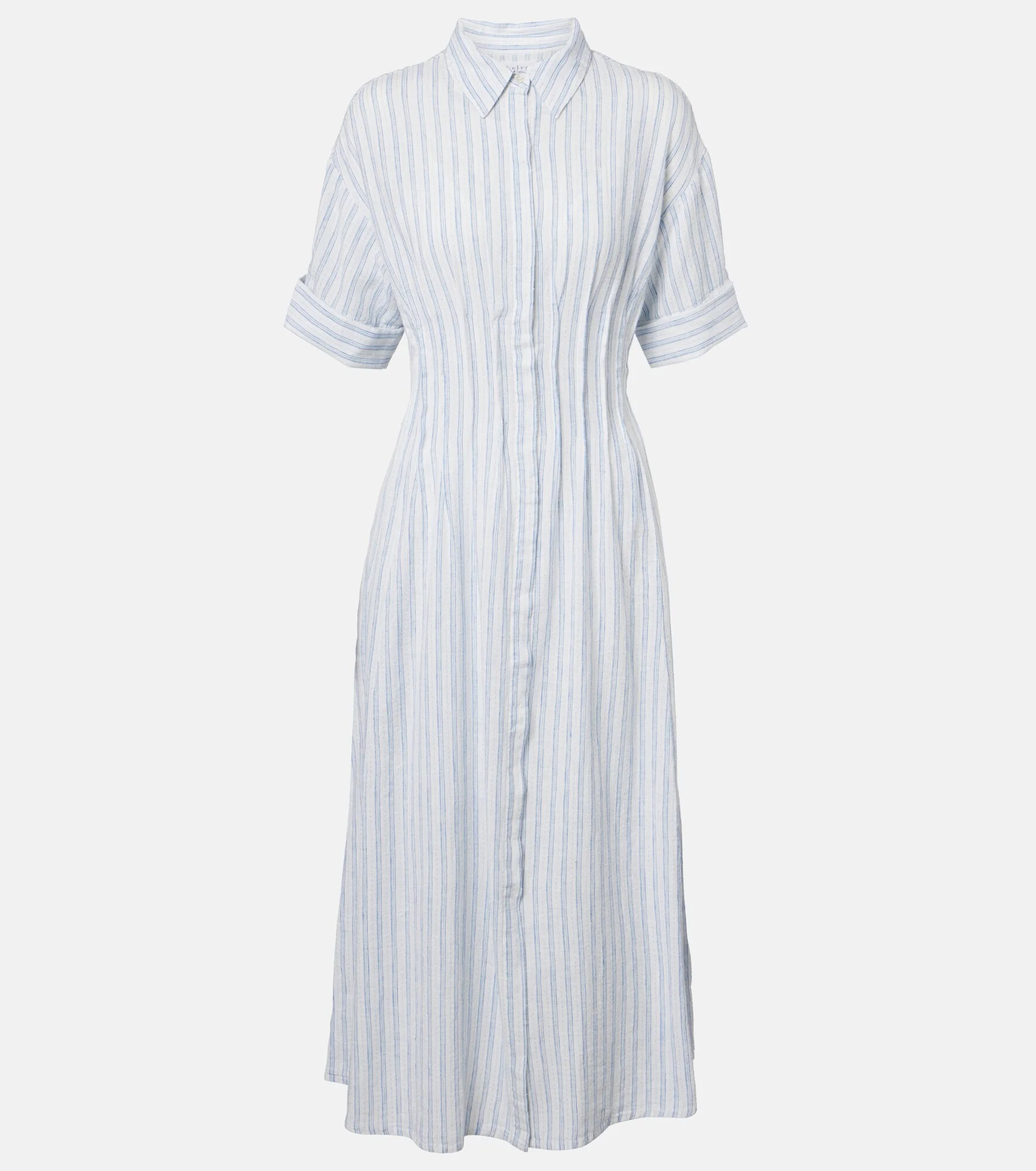 Saron striped cotton and linen shirt dress - 1