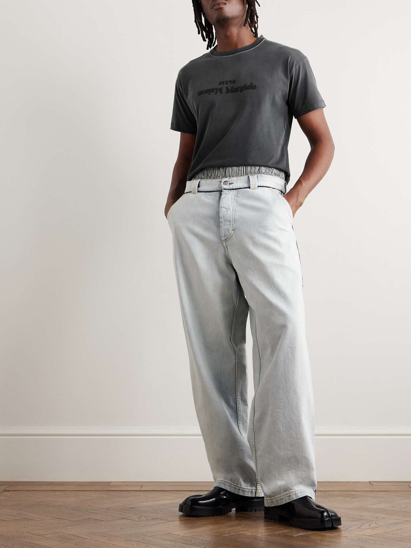 Maison Margiela Logo-Embroidered Cotton-Jersey T-Shirt outlook