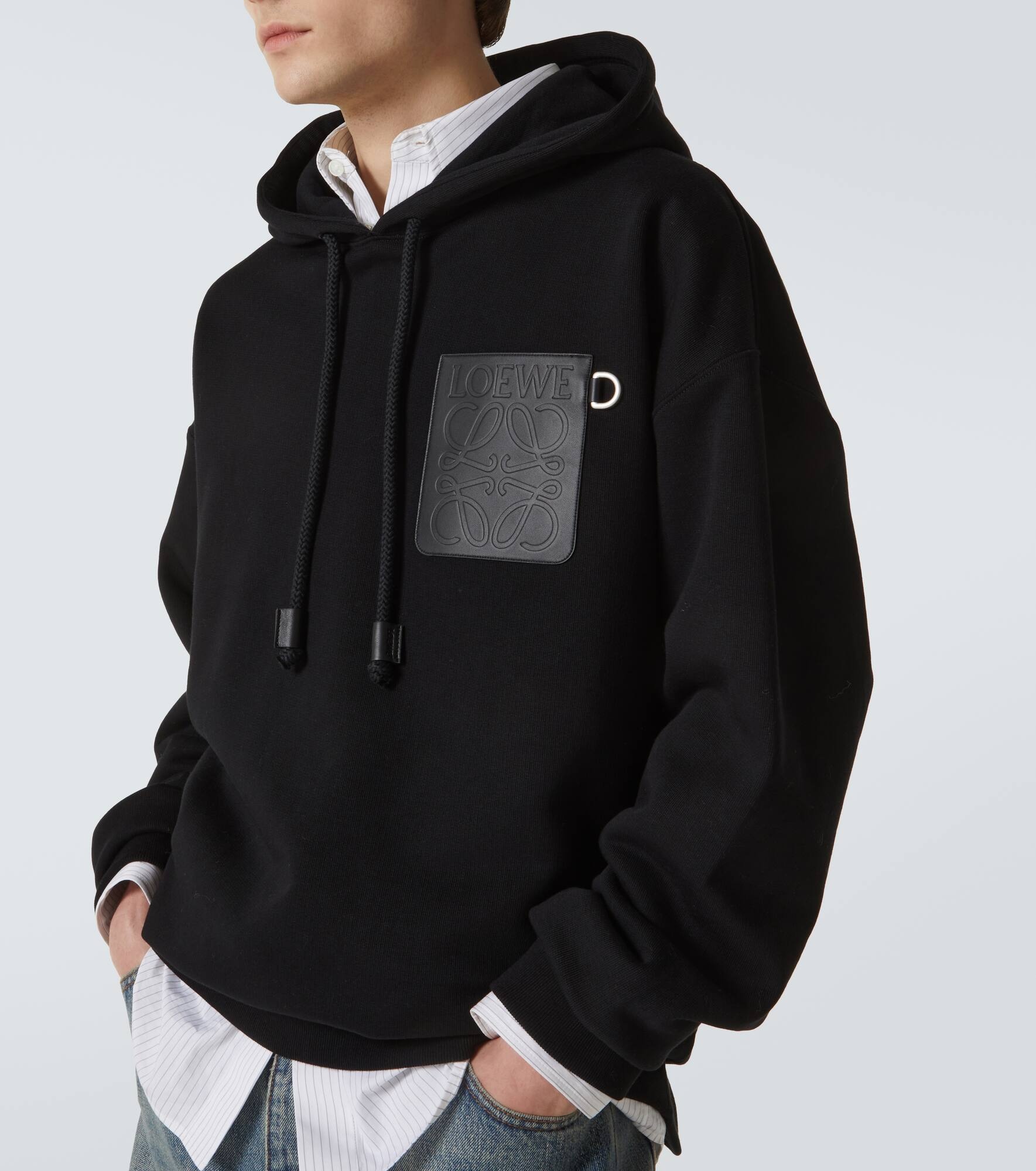 Anagram cotton jersey hoodie - 5