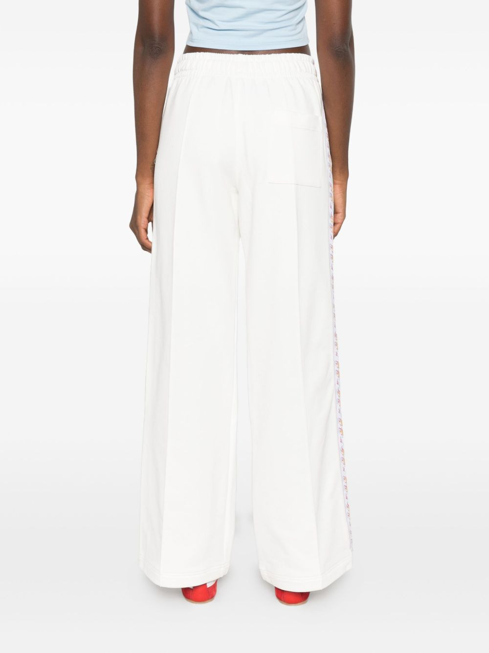 floral-stripe track pants - 4