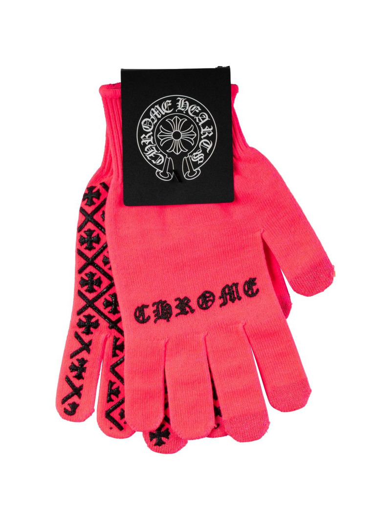Checkmate logo-print gloves 1
