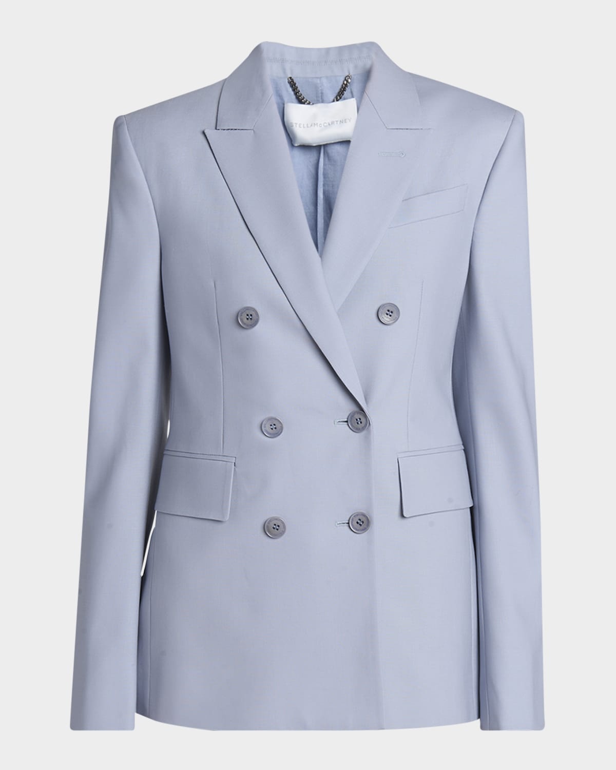 Double-Breasted Wool Blazer - 1