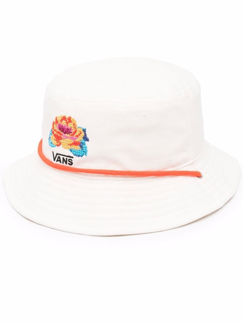 floral-embroidered bucket hat - 1