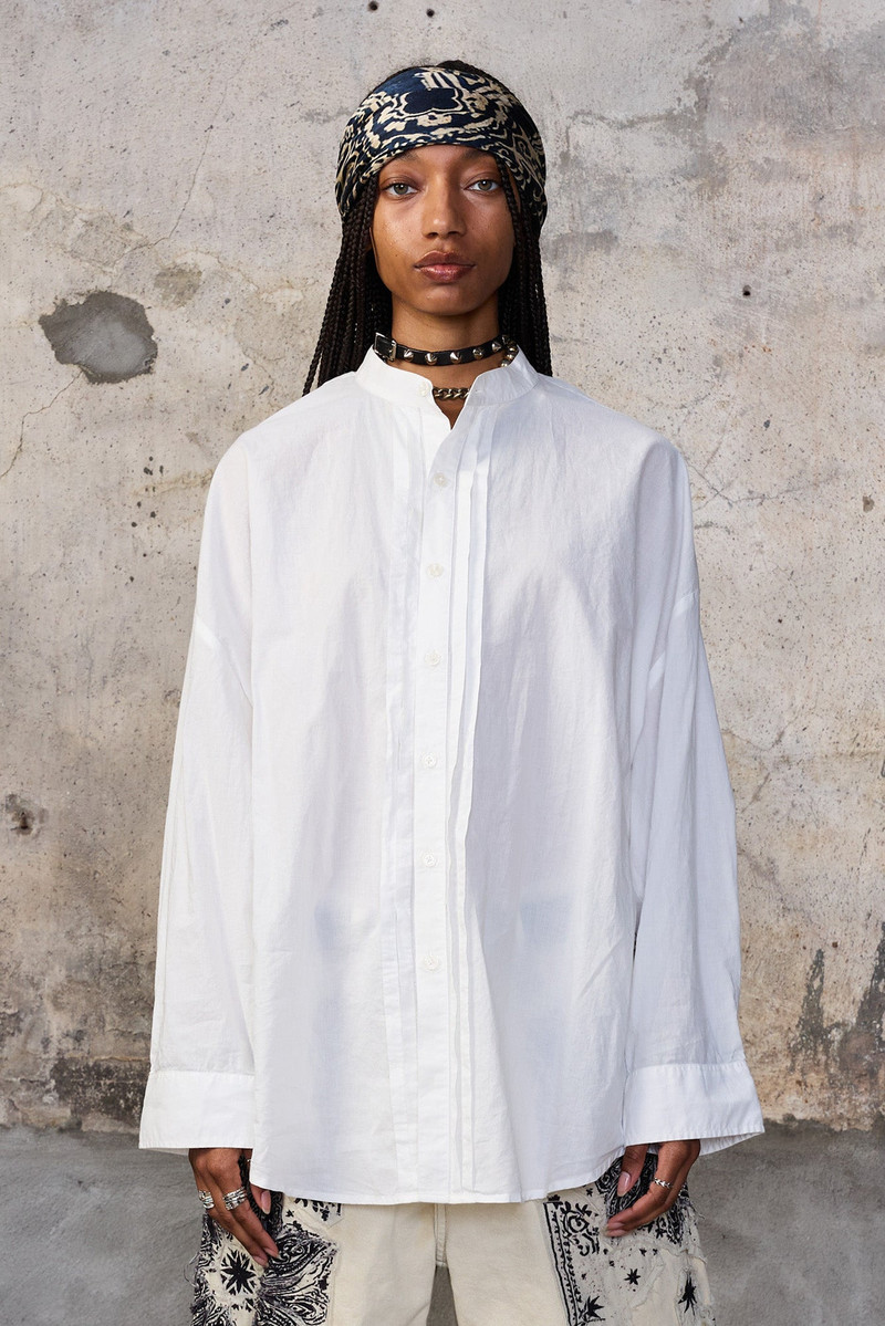 PLEATED FRONT SHIRT 4
