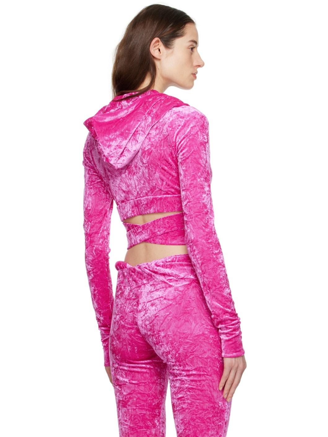 Pink Medusa Biggie Crop Hoodie - 3