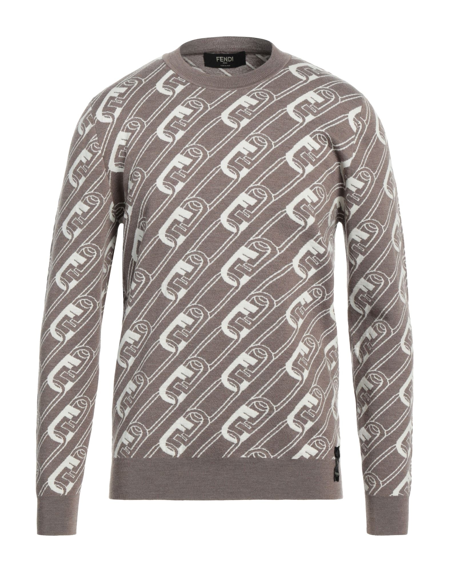 FENDI Dove grey Men s Sweater yoox REVERSIBLE