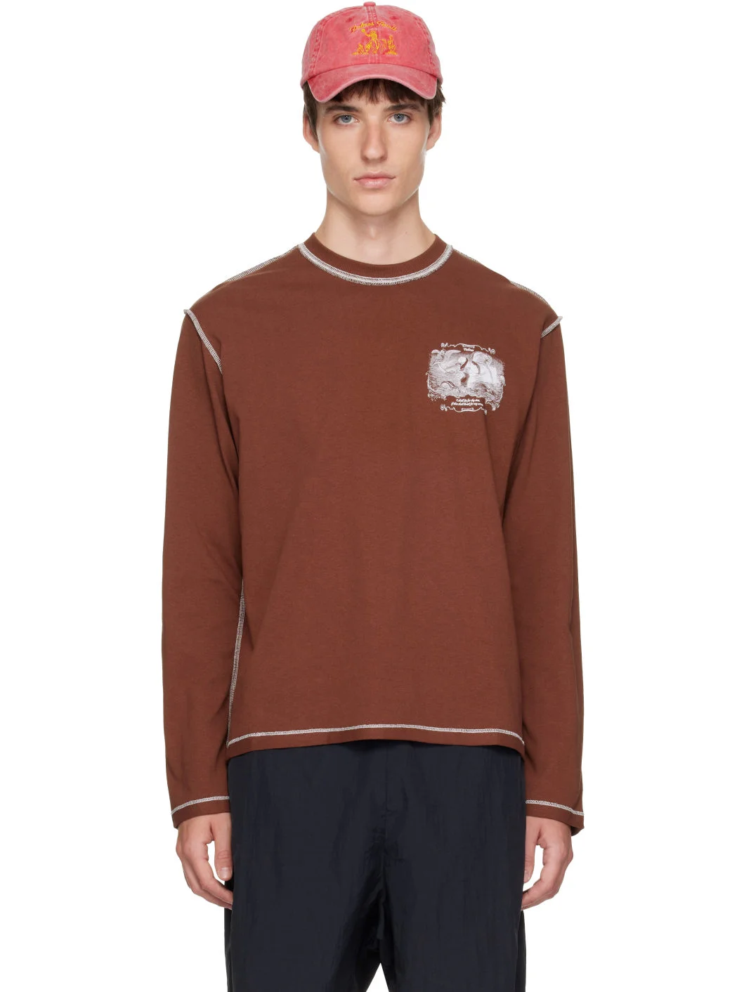 Brown Mermaid Long-Sleeve T-shirt - 1