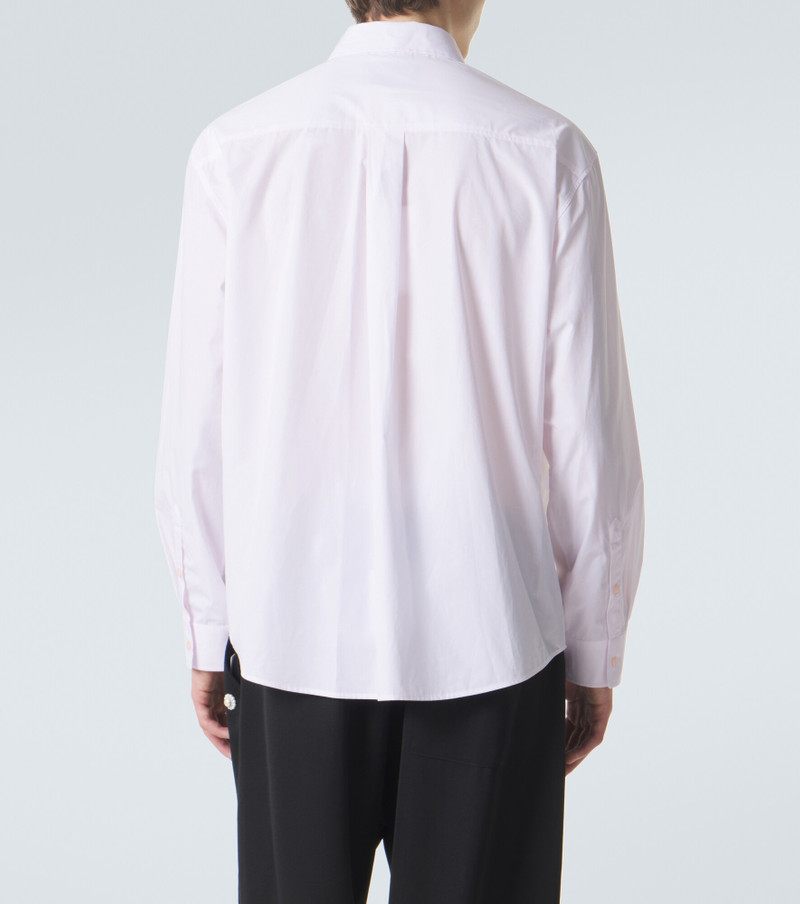 Floral-appliqué cotton poplin shirt 4