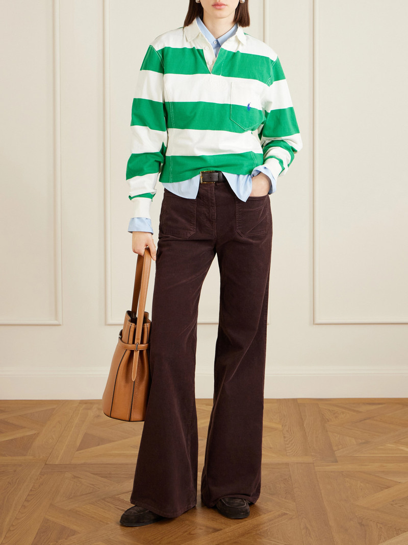 Polo Ralph Lauren Embroidered Striped Cotton Rugby Shirt outlook