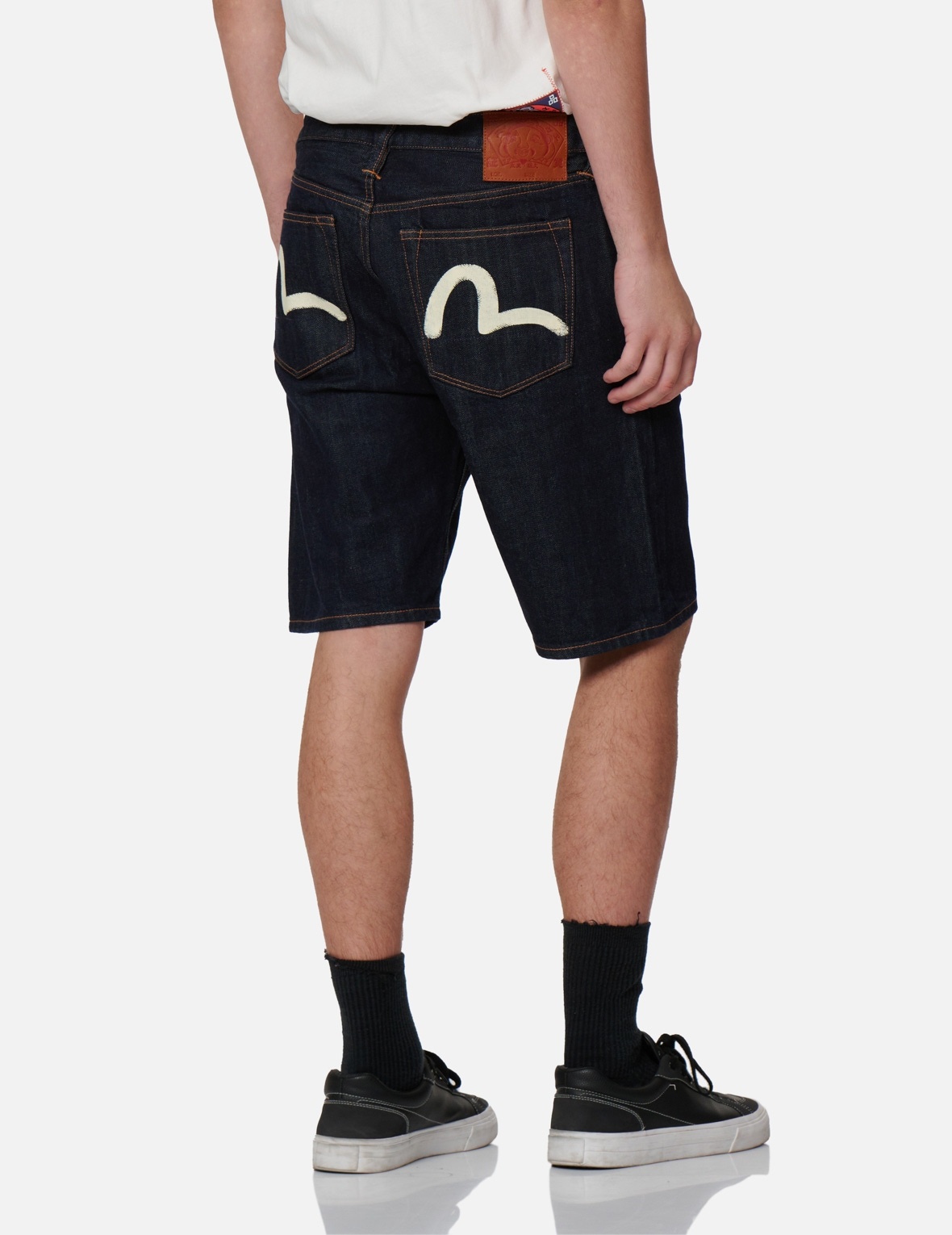 SEAGULL PRINT DENIM SHORTS - 7