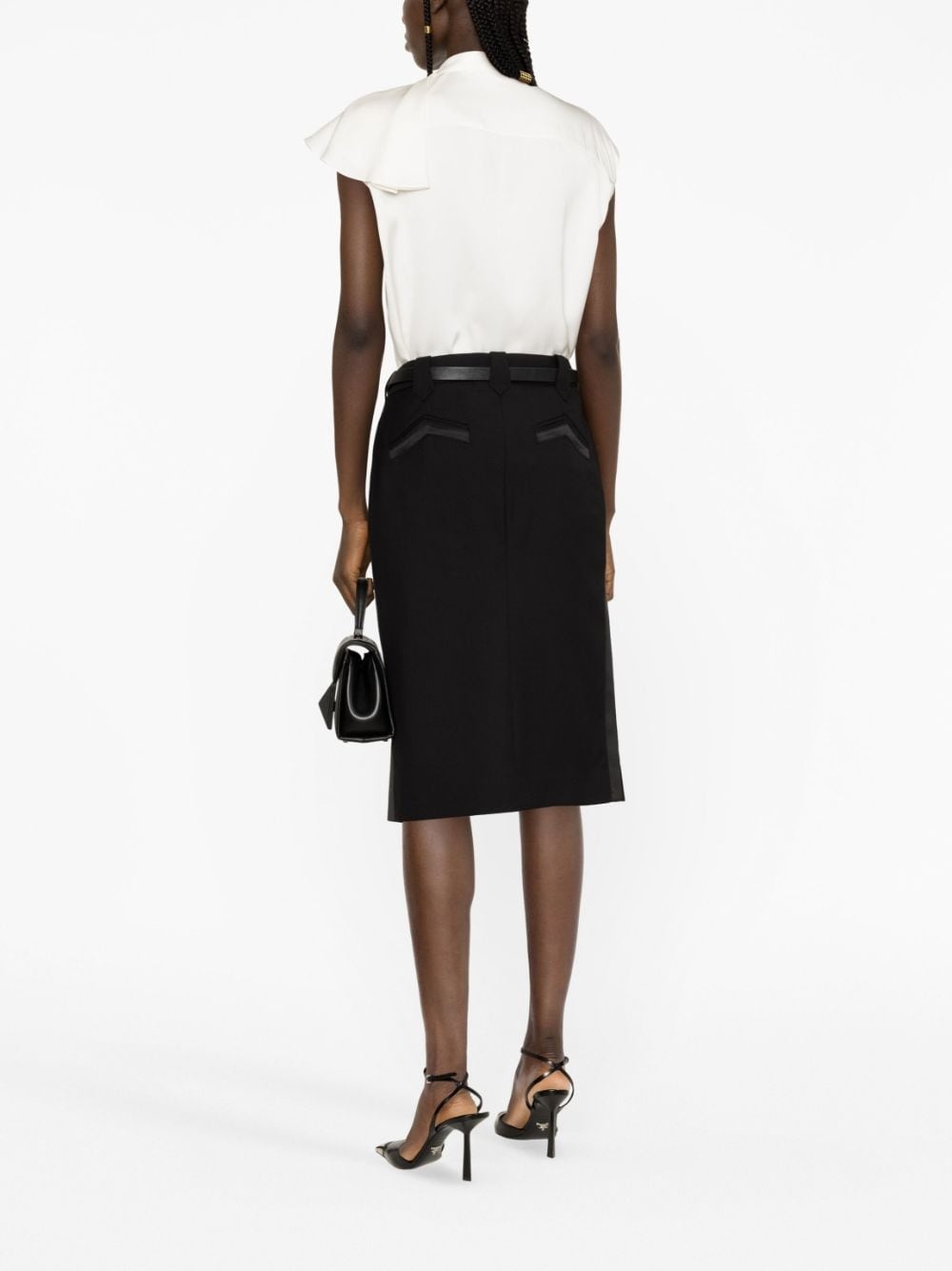 sleeveless ruffled blouse - 4